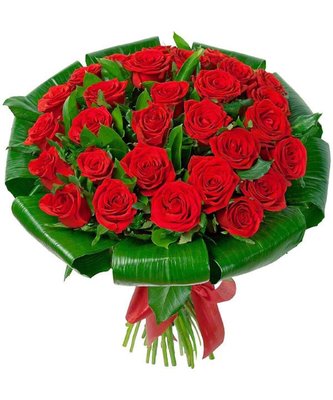 Букет 31 Роза и Аспидистра 