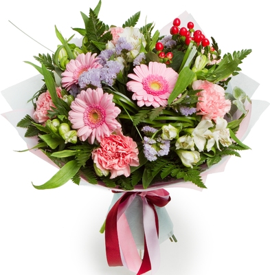 Букет Герберы и Диантусы