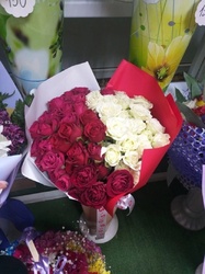 Букет красное-белое 