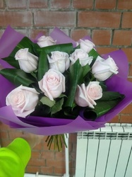 Букет розы , аспидистра 